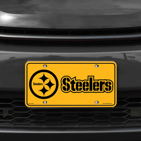 NFL Football Pittsburgh Steelers Black Logo & Gold Metal Tag