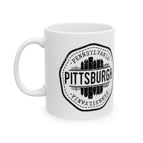 Pittsburgh Vintage Stamp -  Coffee Mugs (11oz, 15oz)