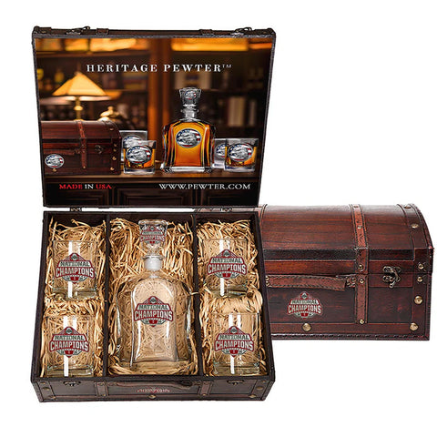 2024-25 Ohio State Football Championship Capitol Decanter Chest Set Capitol Decanter Chest Set - YinzerShop