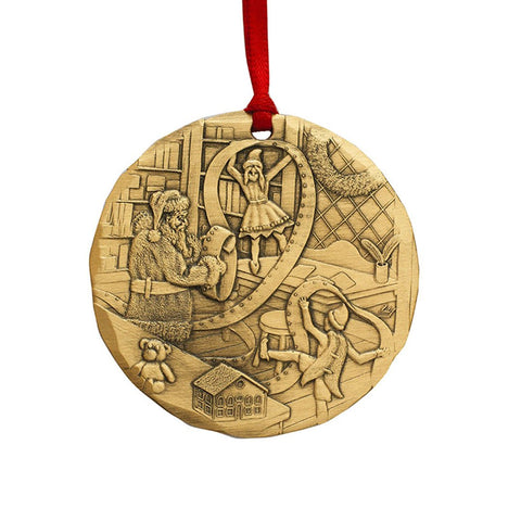 2025 Annual Ornament - Wendell August Forge Bronze Checking It Twice Holiday Keepsake - YinzerShop