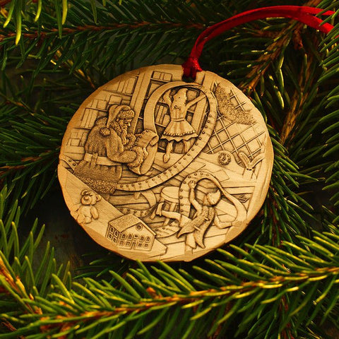 2025 Annual Ornament - Wendell August Forge Bronze Checking It Twice Holiday Keepsake - YinzerShop
