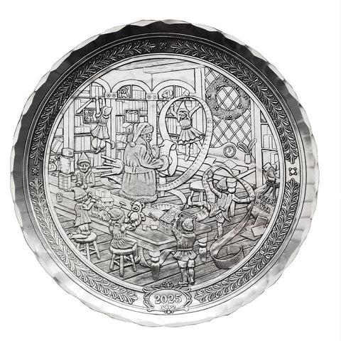 2025 Annual Plate- Santa's Workshop (Pewter) - YinzerShop