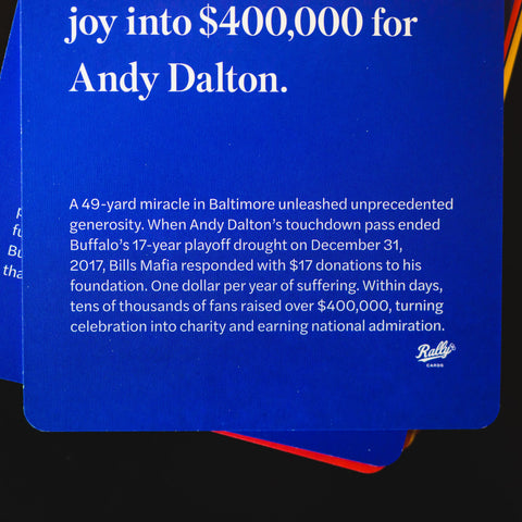Buffalo Football RallyCards Featuring Josh Allen | Bills History & Legendary Quotes