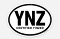 Certified Yinzer Pittsburgh Pride Oval Sticker