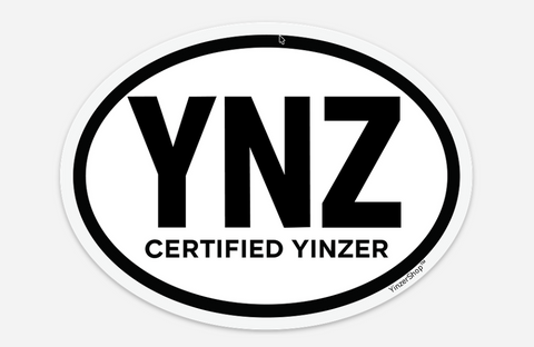 Certified Yinzer Pittsburgh Pride Oval Sticker