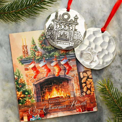 2026 Annual Ornament- Cozy Christmas Hearth (Aluminum) - YinzerShop