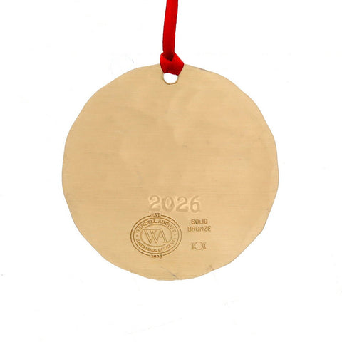 2026 Annual Ornament- Cozy Christmas Hearth (Bronze) - YinzerShop