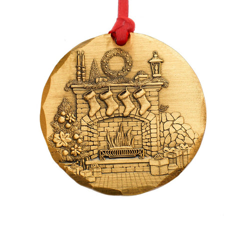 2026 Annual Ornament- Cozy Christmas Hearth (Bronze) - YinzerShop