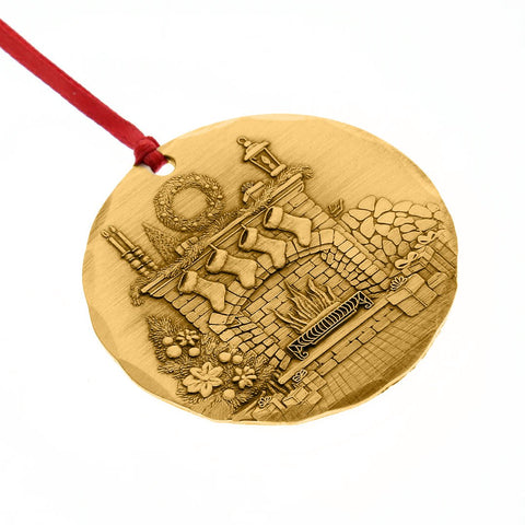 2026 Annual Ornament- Cozy Christmas Hearth (Bronze) - YinzerShop