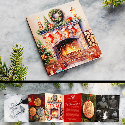 2026 Annual Ornament- Cozy Christmas Hearth (Copper) - YinzerShop