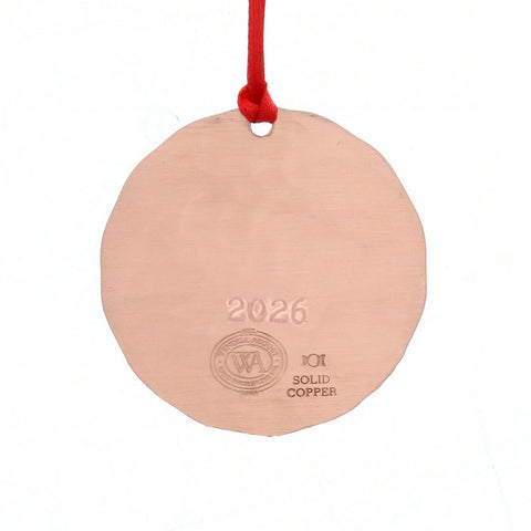 2026 Annual Ornament- Cozy Christmas Hearth (Copper) - YinzerShop
