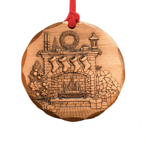 2026 Annual Ornament- Cozy Christmas Hearth (Copper) - YinzerShop