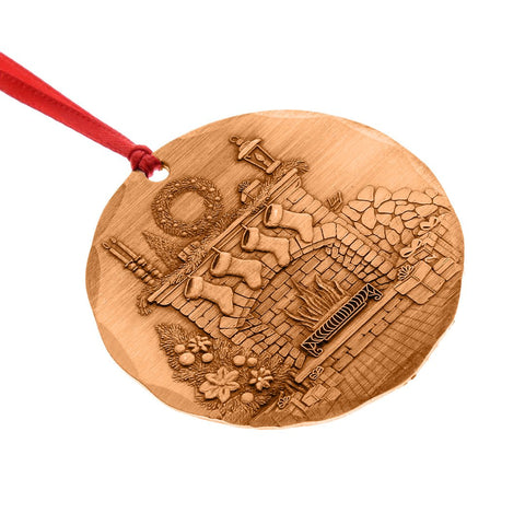 2026 Annual Ornament- Cozy Christmas Hearth (Copper) - YinzerShop