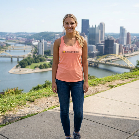 I Love Pittsburgh Women's Ideal Racerback Women's Tank