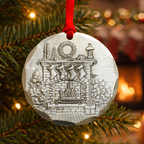 2026 Annual Ornament- Cozy Christmas Hearth (Aluminum)