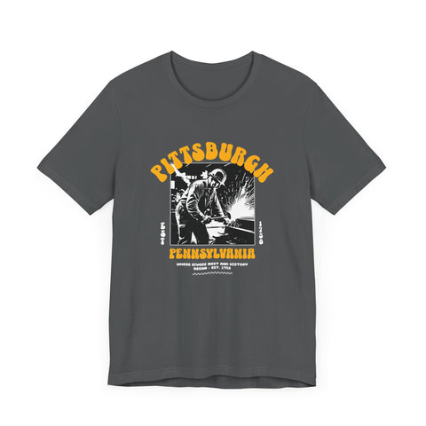 Pittsburgh Steel Legacy: Forging History T-Shirt T-Shirt Printify   