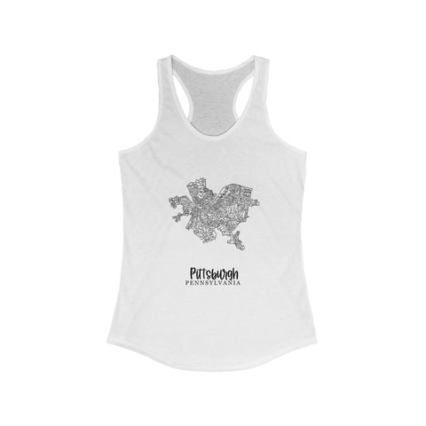Pittsburgh Neighborhood Map Women's Tang Top