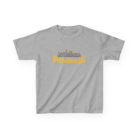Pittsburgh Football Team Names - Kids Graphic T-Shirt