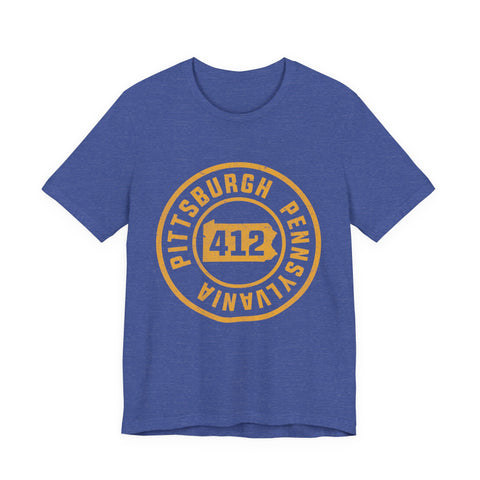 412 Pittsburgh Stamp - Unisex Jersey Short Sleeve Tee