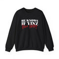 He Knows If Yinz Been Nebby - -Unisex Heavy Blend™ Crewneck Sweatshirt Sweatshirt Printify Black S