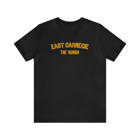 East Carnegie  - The Burgh Neighborhood Series - Unisex Jersey Short Sleeve Tee T-Shirt Printify Black S 