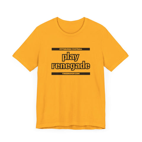 Pittsburgh Football Play Renegade Towel Design - Short Sleeve Tee T-Shirt Printify Gold XS 