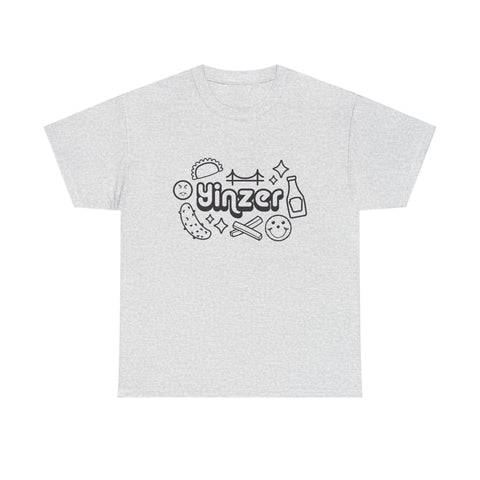 Yinzer Icon Doodles - Unisex Heavy Cotton Tee