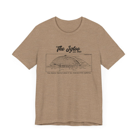 The Igloo - EST 1961 - Civic Arena - Retro Schematic - Short Sleeve Tee