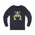 Pittsburgh Football Linebacker Cartoon - Long Sleeve Tee Long-sleeve Printify S Heather Navy