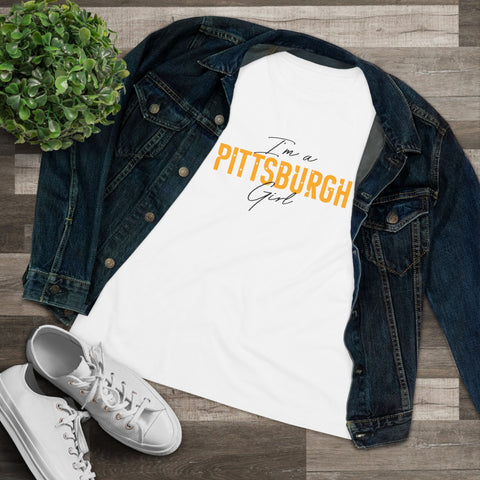 I'm a Pittsburgh Girl - Star Design - Women's Premium Tee