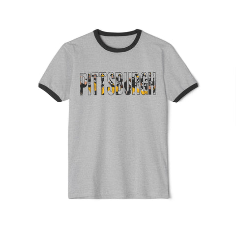 Pittsburgh Football Players - Unisex Cotton Ringer T-Shirt