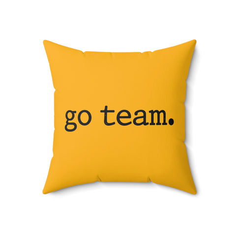 Go Team Pillow — Yellow Cheer Decorative Throw Pillow