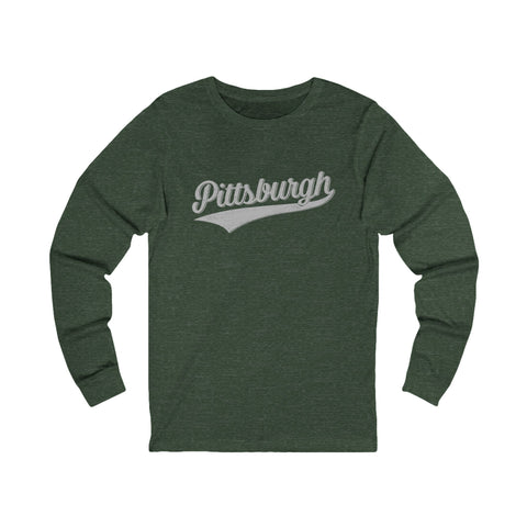 Pittsburgh Varsity Retro Jersey Long Sleeve Tee Shirt