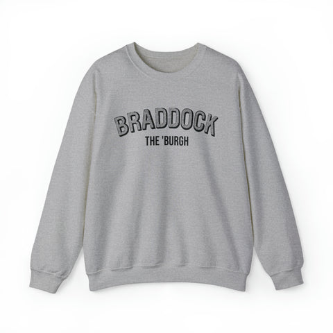 Braddock - The Burgh Neighborhood Series - - Unisex Heavy Blend™ Sweatshirt Sweatshirt Printify S Sport Grey 