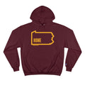 Pittsburgh, Pennsylvania, Home  - Champion Hoodie Hoodie Printify Maroon S 