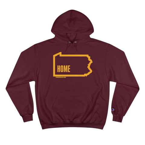 Pittsburgh, Pennsylvania, Home  - Champion Hoodie Hoodie Printify Maroon S 