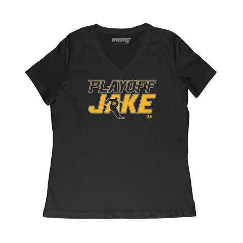 Jake Guentzel: Playoff Jake NHL BreakingT Small Women's V-Neck T-Shirt 