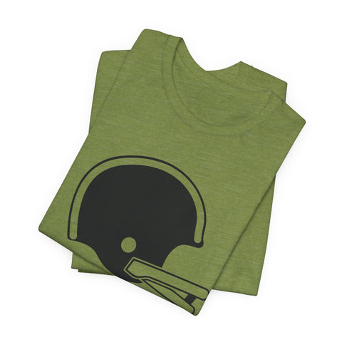 Classic Retro Football Helmet - Unisex Jersey Short Sleeve Tee