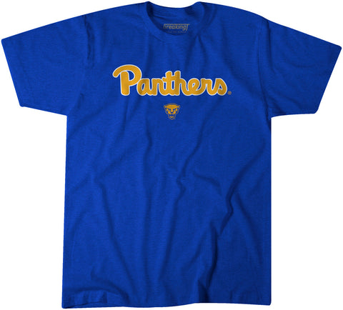 Pitt Panthers Pittsburgh Panthers: Wordmark T-Shirt T-Shirt BreakingT Small Adult T-Shirt 