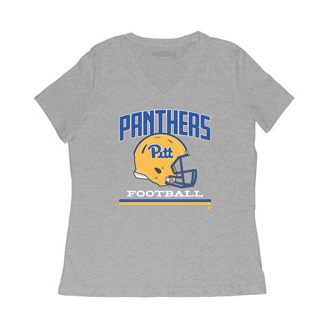 Pitt Panthers Pittsburgh: Vintage Football Helmet T-Shirt T-Shirt BreakingT Small Women's V-Neck T-Shirt 