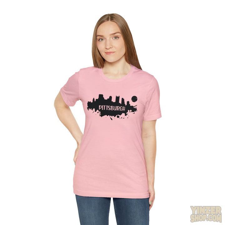 Pittsburgh Splash Skyline T-Shirt  - Unisex bella+canvas 3001