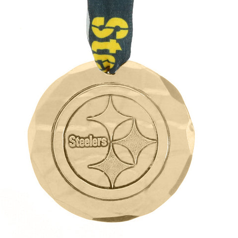 Pittsburgh Steelers Ornament - Handcrafted Bronze Round NFL Christmas Keepsake