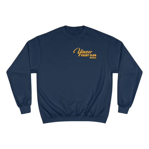 Yinzer Yacht Club - PRINT ON  BACK - Champion Sweatshirt Sweatshirt Printify Navy S 