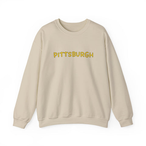 Pittsburgh Bubble Letters - Heavy Blend™ Crewneck Sweatshirt
