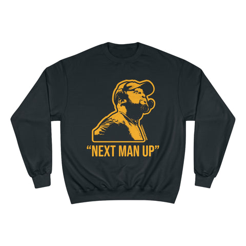 Next Man Up - Tomlin Quote - Champion Crewneck Sweatshirt Sweatshirt Printify Black S 