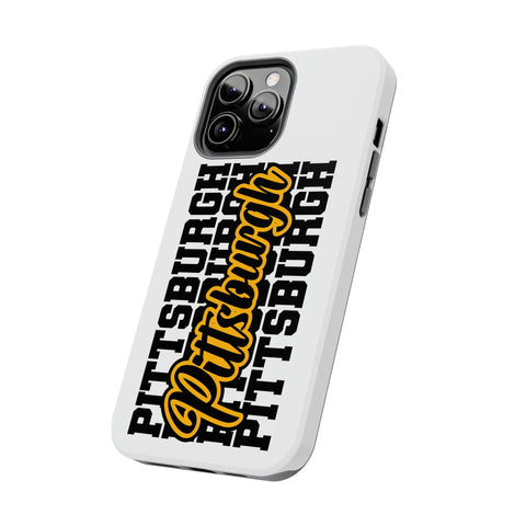 Pittsburgh Typography - iPhone Phone Case Mate Tough
