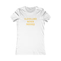 Cleveland Never Rocked Women's Slim Feminine Fit Tee T-Shirt Printify White S