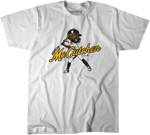 Pittsburgh Pirates Andrew McCutchen: Caricature T-Shirt T-Shirt BreakingT Small Adult T-Shirt 