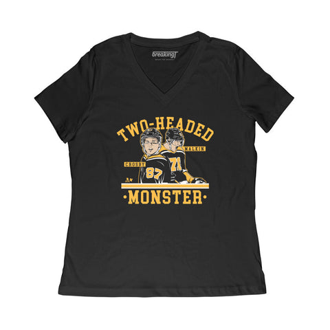 Sidney Crosby & Evgeni Malkin: Two-Headed Monster T-Shirt T-Shirt BreakingT Small Women's V-Neck T-Shirt 