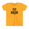 Play Renegade Distressed Graphic - Youth Short Sleeve Tee Kids clothes Printify Gold S